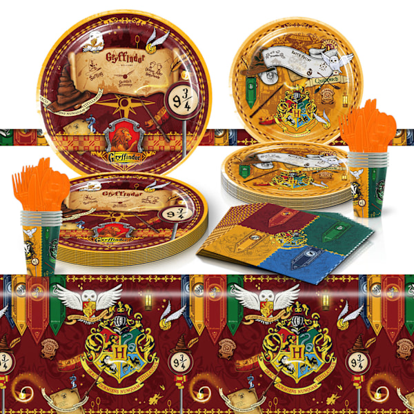 Harry Potter-tema barnkalas dekoration set för 10 gäster