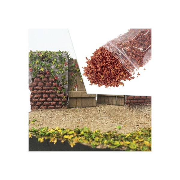 33ML Miniatyr Blader Statisk Modell Jernbane Sandbord Diorama Ornament Lønnerød Colourful
