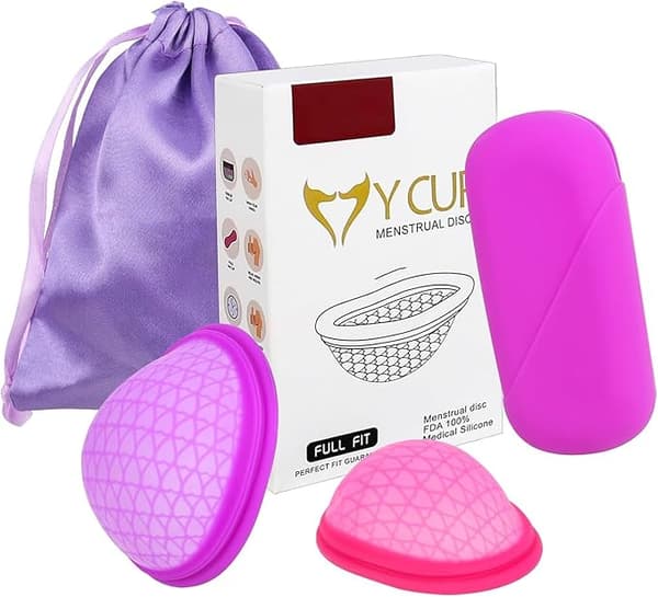Feminint sæt med 2 menstruationskopper - Genanvendelig menstruationsmist - Blød Pe
