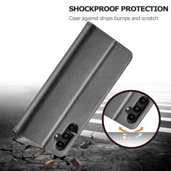LC.IMEEKE Wallet Case Samsung A15 5G - Grey grå gray