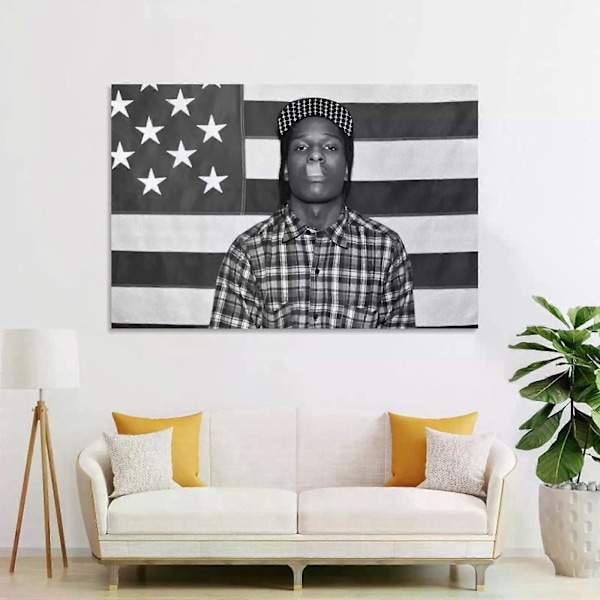 Amerikansk flagga Rap Rappare Motivation Inspirerande Kontor Gym Vägg Sovsal Dekor 3x5ft