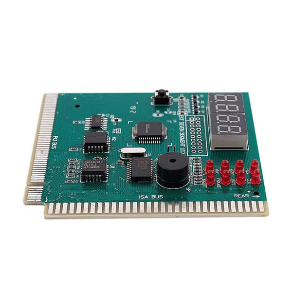 5X PC Bundkort Diagnostisk Kort 4-Cifret PCI/ISA POST Kode Analysator Green & black