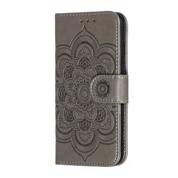 IC iPhone 7/8/SE (2020/2022) - Mandala Wallet Case - Grå