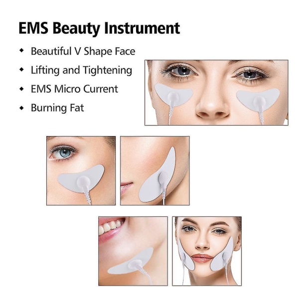 Ems elektrisk ansiktsbantning 4 lägen massageapparat Ansiktsmuskelstimulering Avslappningsmaskin