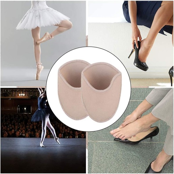 Balett Sports Sock Pad, Tåväska av stickat tyg Tåskydd Skyddsdyna för kvinnor Anti-sladd tåhätta Cap Caplong