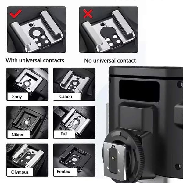 Til TR-100 Mini Kamera Flash Lys Speedlite Trådløs 5500K Hot Shoe Adapter