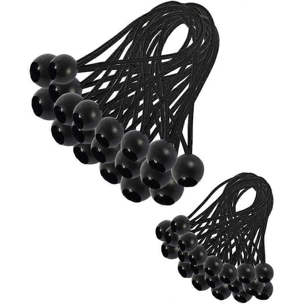 Elastisk strammer, 30 stk. elastisk strammer, elastisk kugle, presenningsstrammer, gummi til telt (200 og 150 mm)