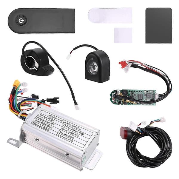36V 350W Brushless Controller+Bluetooth Meter+Lys+Accelerator+Cover Kit til M365/M365 Pro Elektrisk Scooter Silver