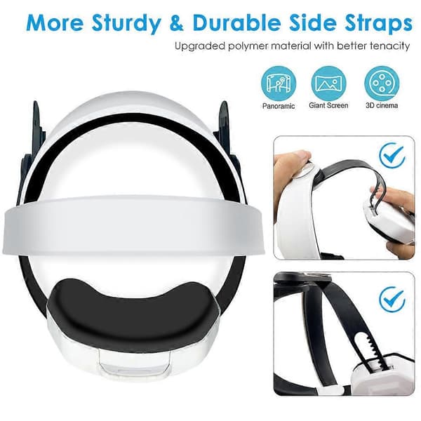 Til Oculus Quest 2 VR Elite Strap med batteri 5200mAn hurtigoplader Power Bank Halo Strap til Meta Oculus Quest 2 tilbehør A