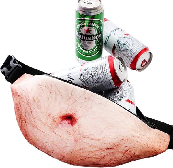 Julklappar, Öl Mage Pappa Väska 3D Falsk Ölmage Väska