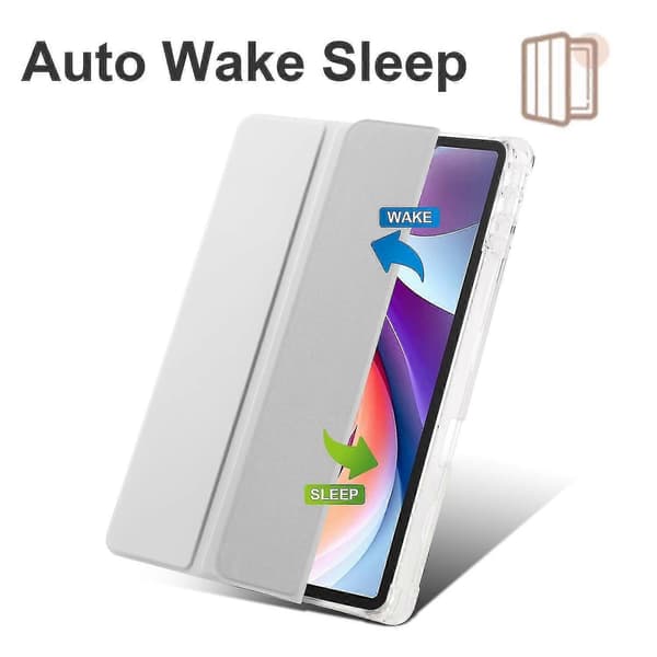 3-fold Læder Etui Til Lenovo Tab M11 / Xiaoxin Pad 11 2024 Grey