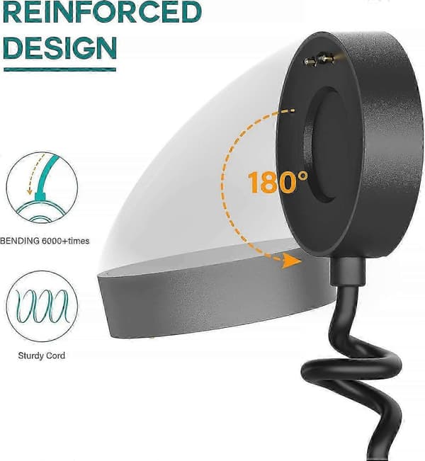 Withings Scanwatch opladerkabel - Sort | Kompatibel med urdata og strøm