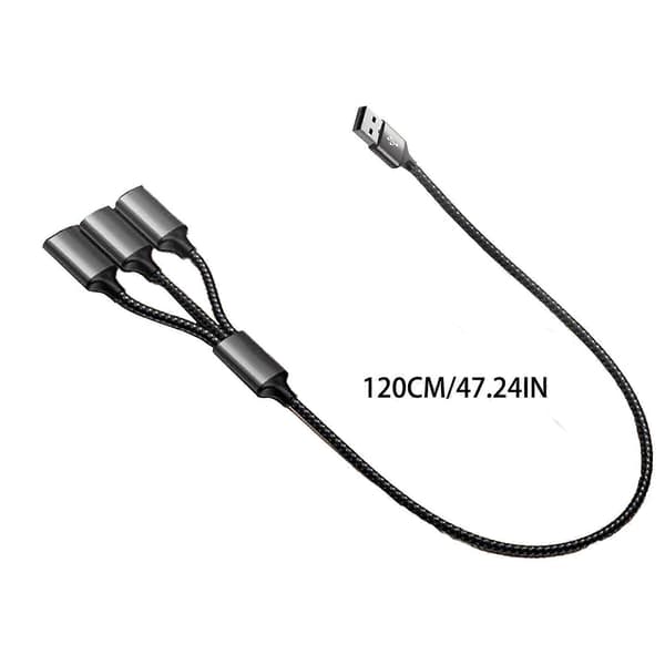 USB Splitterkabel 1 han til 3 hun USB-udvidelseshub Multi USB-portforlænger Dataoplader Splitadapter til bærbar computer 35cm