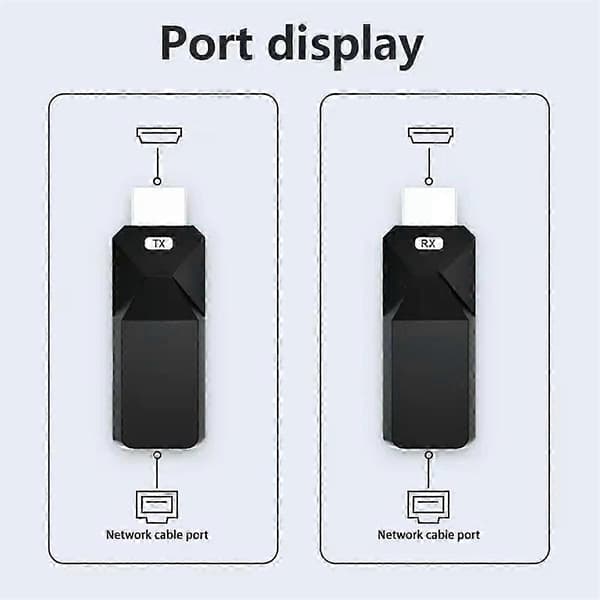 Wireless HDMI Transmitter and Receiver 50M 1080P 60Hz for Streaming Compatible with TV PC Projector