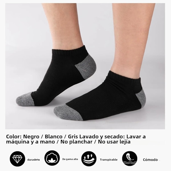 10 paria korkealaatuisia miesten urheilu- ja juoksusukkia kevään ja kesän ulkoiluun, hengittävät lyhyet sukat 10 Grey One Size
