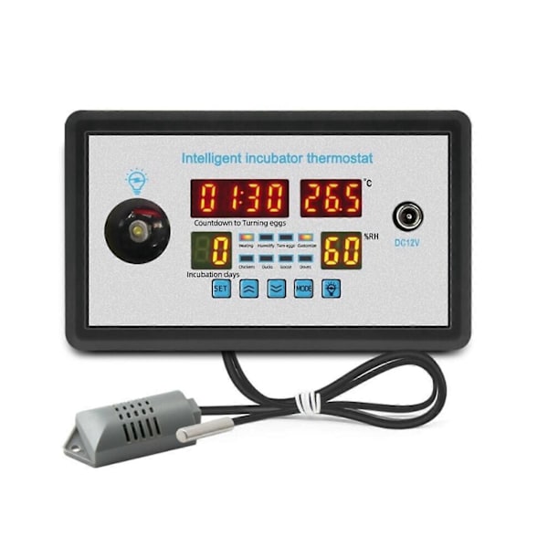 Automatisk Æggevending Kontrol Inkubator Digital Termostat Realtids Fugtighed Temperatur 220V
