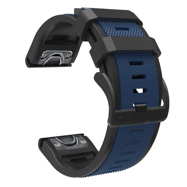 Klockband Watch Lätt att montera Silikon Snygg Slitstark 22/26 Dark Blue-Black 26mm