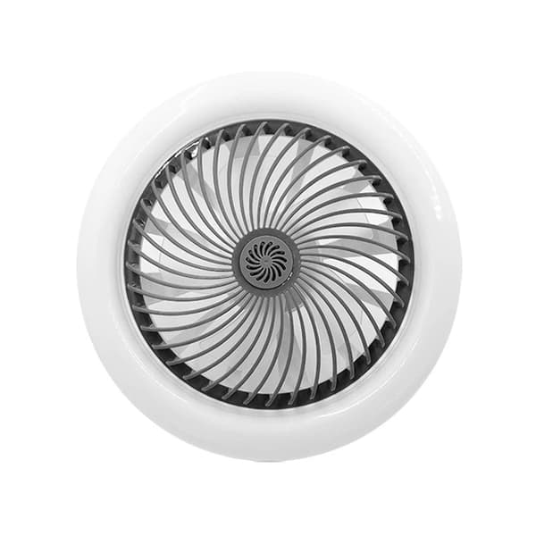 LED Fan, Lamp with E27 Socket, Rotating Mini Ceiling Fan Lamp, with Remote Control