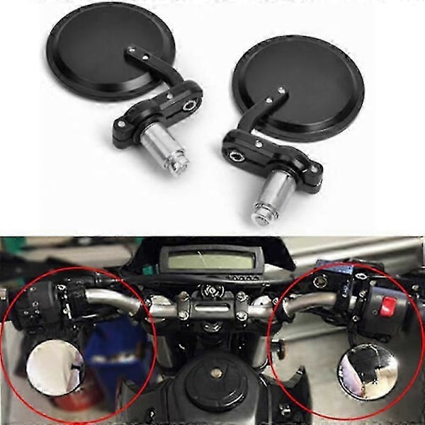 Qx Universal Motorcykelstyre Bar End Backspegel För Honda Cb500 Cb650r Cafe Racer För Yamaha Mt07 Mt09 Mt 09 För Suzuki