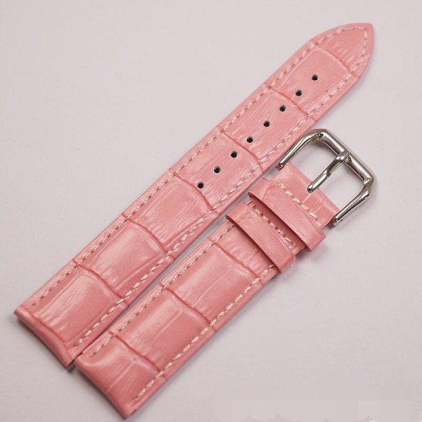 Krokodilpräglat vadderat watch Pink 20mm