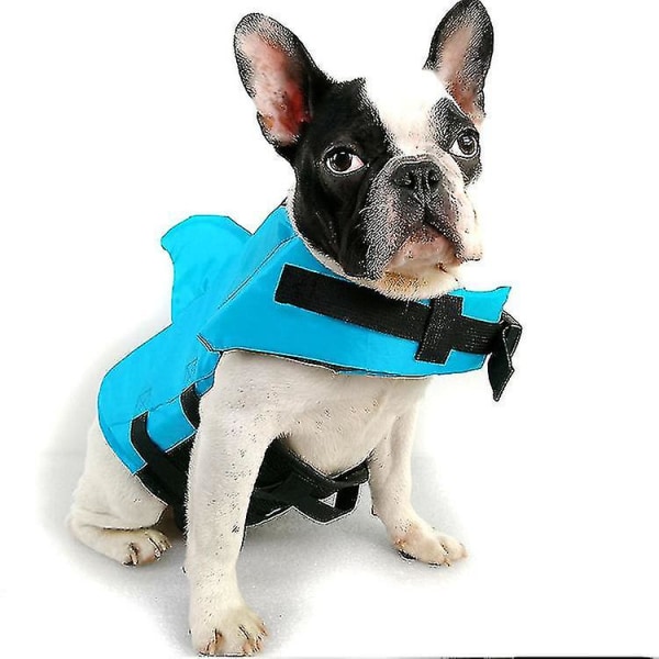 Hundlivväst Sommarhaj Husdjurslivväst Hundkläder Hundar Badkläder Husdjur Simdräkt Blue S 6-8KG