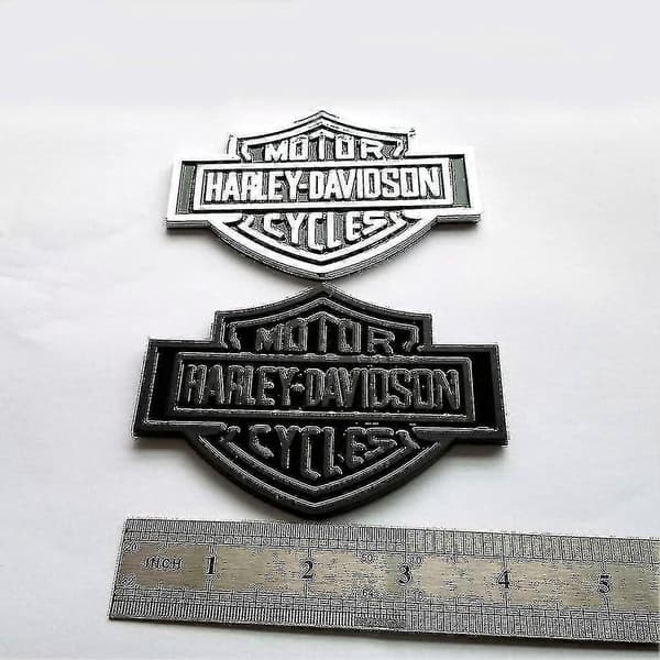Nye 2x Oem Harley Davidson Drivstofftank Krom Emblemer - 3d Erstatningsmerker G