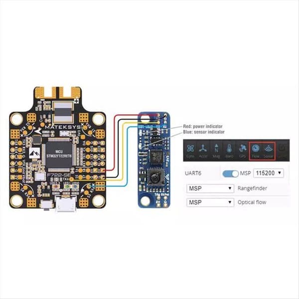 Optisk strømningssensor og LIDAR 3901-L0X INAV strømningssensormodul for RC FPV Racing Freestyle F4 flykontroll drone