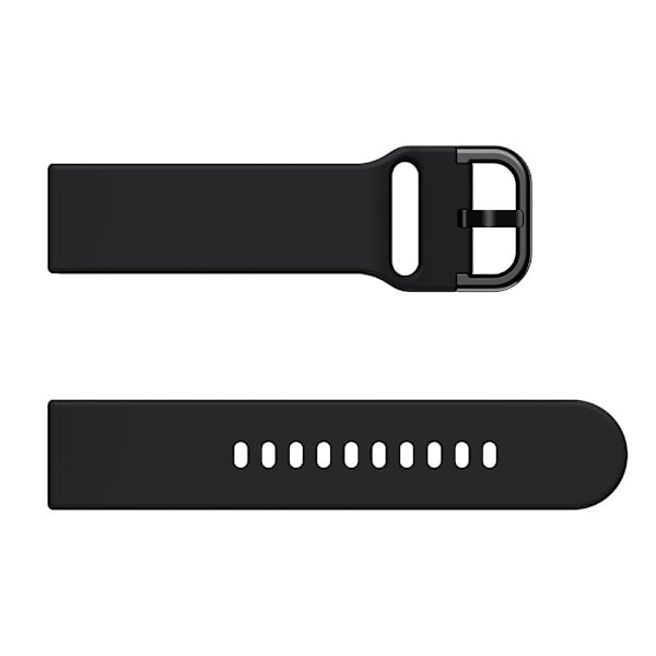Silikonerem til Smartwatch (20mm) - Sort 15