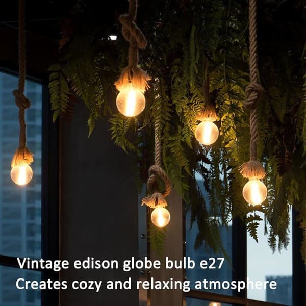 Vintage Glob G80 E27 Dimbar 60W Varmvit 2700K, 600lm, 2-pack