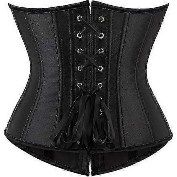 Bustier Korset Under Bryst Kvinder Black 6XL