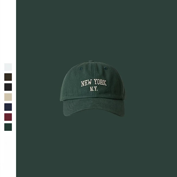 Baseballkasketter til mænd og kvinder, justerbare, afslappede, broderede amerikanske bomuldssolhatte, unisex, ensfarvede hatte Khaki- 1989