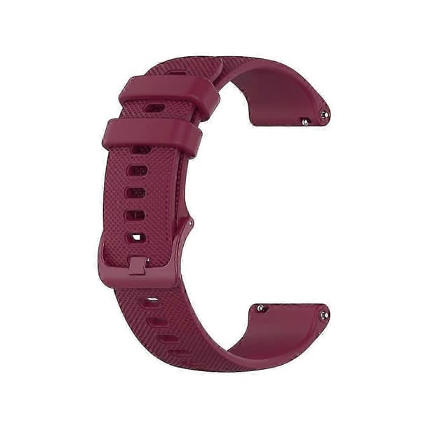 För Garmin Vivoactive 4 22mm Silikon Armbandsur Wine Red