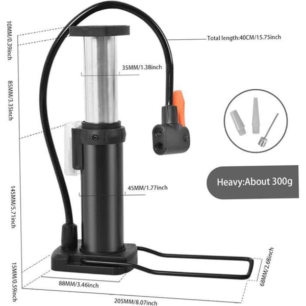 Cykelpump Minibärbara fotpumpar för alla ventiler.