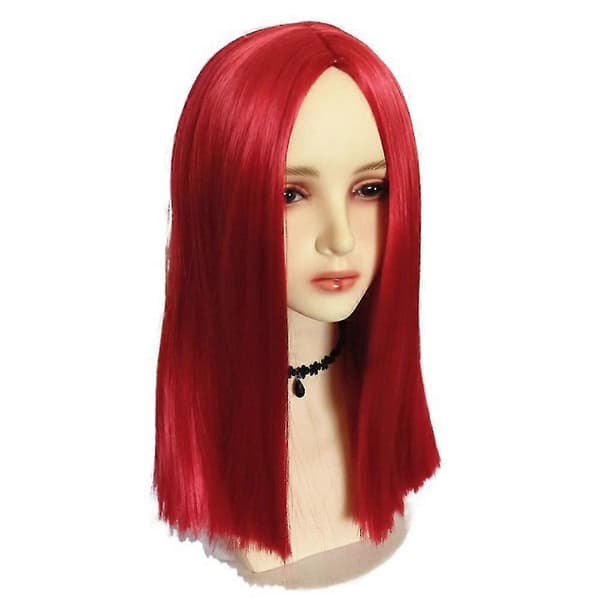 Sally Lang Rød Lige Paryk til Nightmare Before Christmas Cosplay [JUN] Medium