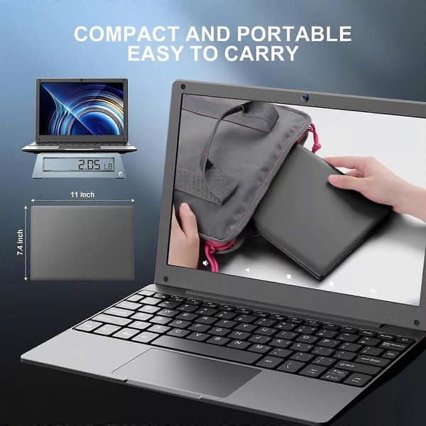10,1-tommer Android 12.0 Quad-core Netbook med Wi-Fi, HD Webcam og en 2-i-1 Student Office Tablet Pink