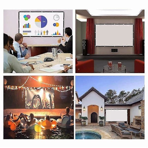 Projector Screen 100 inch Foldable 16:9 Projector Screen Home Theater Projector Screen