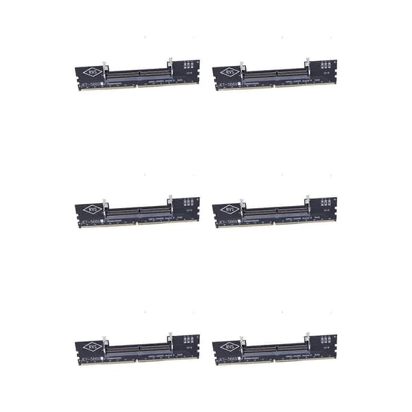 6X DDR5 bærbar til stasjonær minneadapterkort Minne RAM-kontaktadapter DIMM-kort SO-DIMM til PC-datamaskinkonverterer