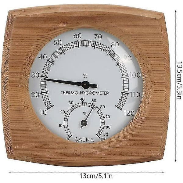 Saunatermometer, Ternel træ saunatermometer, vægtermometer, damp vådt termometer