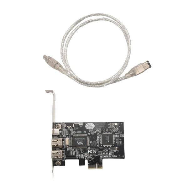 PCI Express X1 PCI-E FireWire 1394A IEEE1394 3-portars kontrollkort för dator
