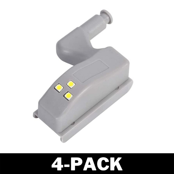 Automatisk skabslys LED-lampe til hængsler - Perfet 4-Pack
