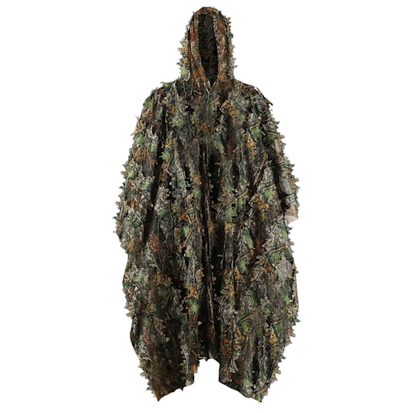 Militär Kamouflage Ghillie Poncho 3D Djurfotografering Jakt för Män Kvinnor