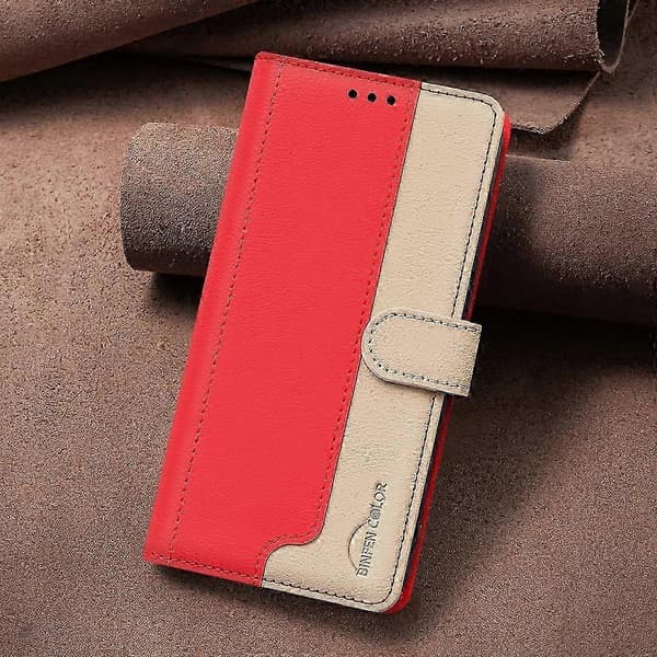 RFID Beskyttende Ægte Læder Etui Cover til Infinix Note 40 4G Red