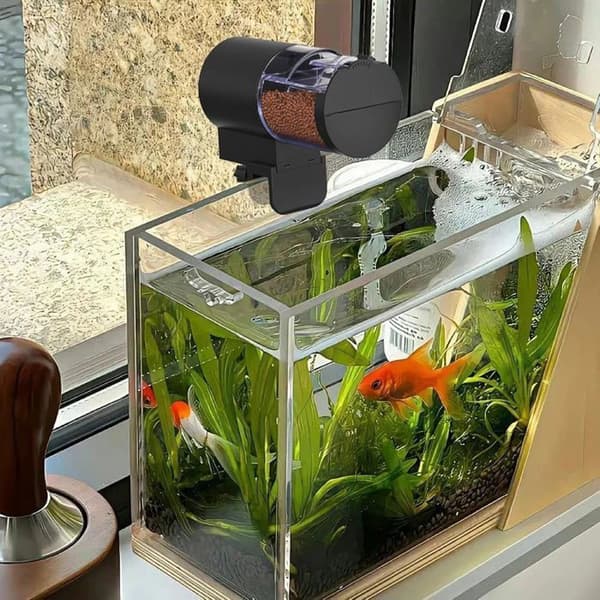 Automatisk Akvariefoderautomat - 100 ml Automatisk Fiskefoderdispenser | Foderdispenser