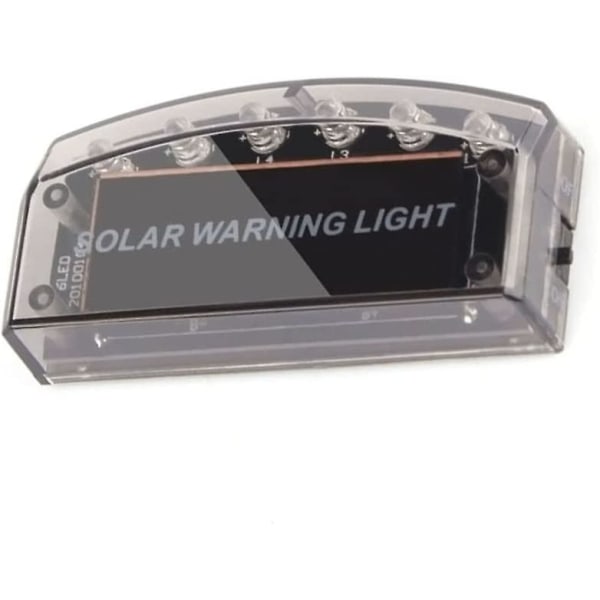 6 led varningsljus för billarm med sol- och USB driven, stöldskyddande blått blinkande ljus Inbyggd vibrationssensor Blinkande svart ljus Alternativ