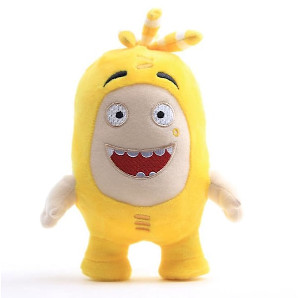 Oddbods plyschdocka, tecknad animedocka yellow 18cm