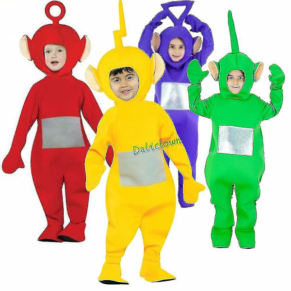 Teletubbies Kostume til Børn Sjovt Dipsy Po Laa Tinky Winky Onesie Julefødselsdagsfest Halloween Kostume A Laa*Laa Laa*Laa Teletubbies Kids 110cm*Teletubbies