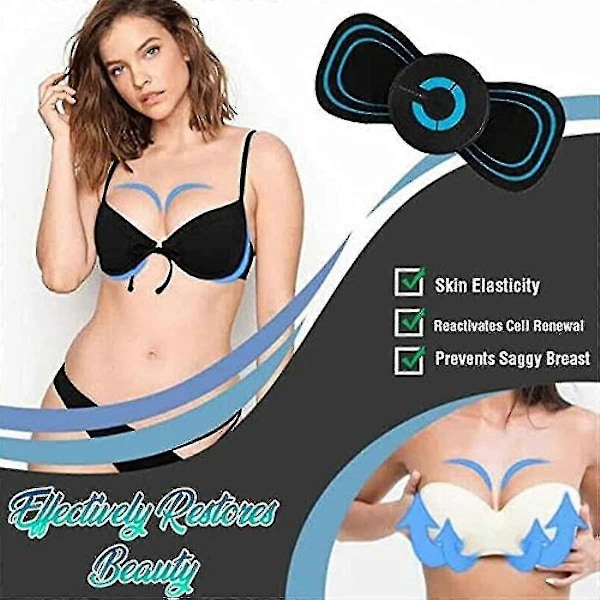 Liftup Ems Brystmassagepude 6 Tilstande Justerbar Formende Massager (2 stk) 1pc
