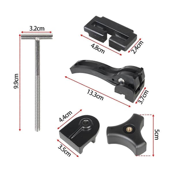 Lastebilde lastebildekkefeste Hardt trefoldig Tonneau Pickup Lastebildekkefeste Bakre frontklemme -B Black  Silver