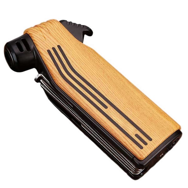 4 i 1 Pip Tändare Portabel Pip Tändare för Utomhus Inomhus Present till Män Light Wood Grain