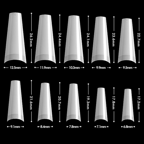 Nagelförlängning nagelbit - transparent makeup